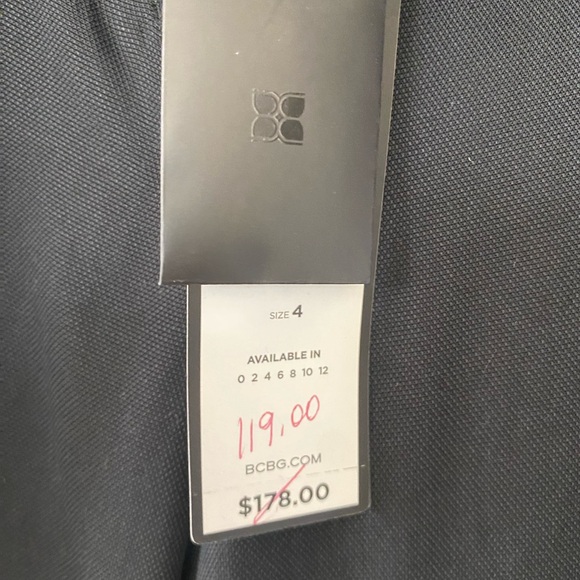 BCBG black Lyocell Wide Leg black High Rise paperbag trouser dress pants - Picture 5 of 8